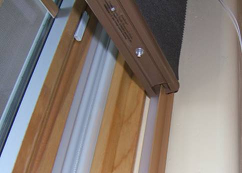 Another View from Bottom of Cellular Shade with Side Seal