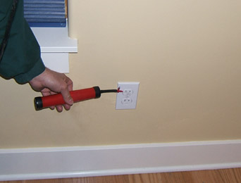 Air Infilation around Electrical Outlet