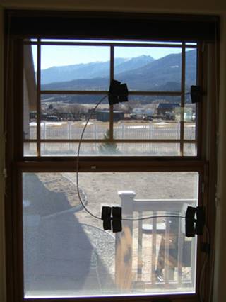 Four Temperature Sensors Mounted on Window